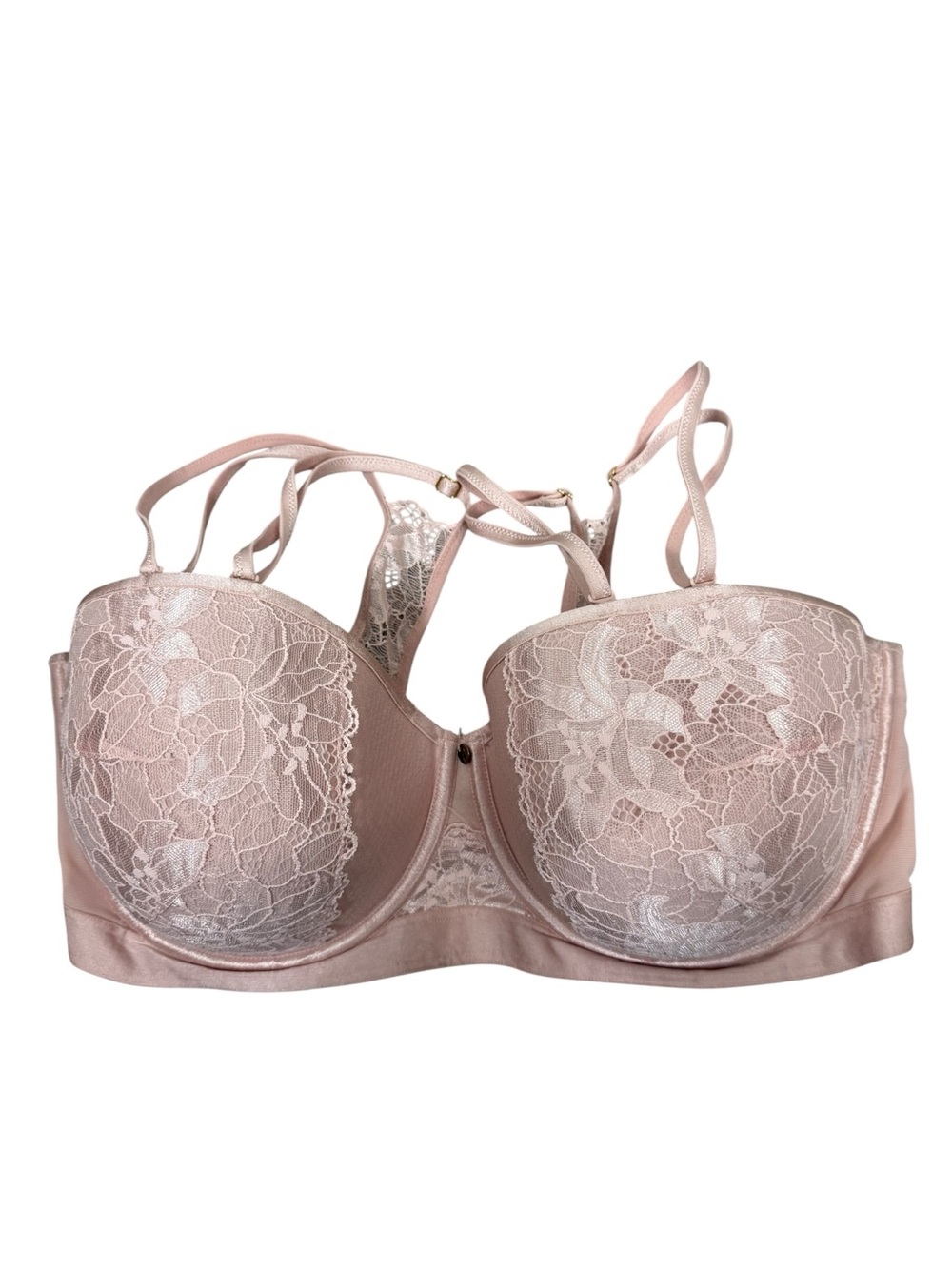 Cacique Lace-Overlay Balconette Bra - Blush size 42DDD